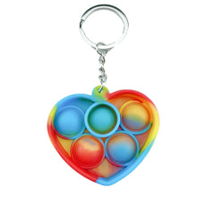 Load image into Gallery viewer, 1pc Stress Relief Sensory Toys Bubble Fidget Toy Keychain Charm Pop Fidgeting Reliever Decompression Toys Push It Antistress Toy