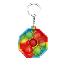 Load image into Gallery viewer, 1pc Stress Relief Sensory Toys Bubble Fidget Toy Keychain Charm Pop Fidgeting Reliever Decompression Toys Push It Antistress Toy