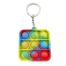 Load image into Gallery viewer, 1pc Stress Relief Sensory Toys Bubble Fidget Toy Keychain Charm Pop Fidgeting Reliever Decompression Toys Push It Antistress Toy
