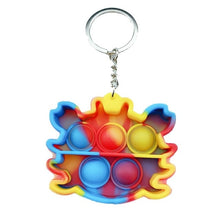 Load image into Gallery viewer, 1pc Stress Relief Sensory Toys Bubble Fidget Toy Keychain Charm Pop Fidgeting Reliever Decompression Toys Push It Antistress Toy