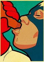 Load image into Gallery viewer, Marvel Funny Superheroes Private Life Canvas Painting Cartoon Spiderman Prints and Posters Wall Art for Kids Room Decor Cuadros