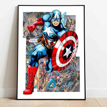 Load image into Gallery viewer, Avengers Comic Posters Marvel Superhero Canvas Painting Iron Man Captain America Print Wall Art Picture Boy Room Home Decoration