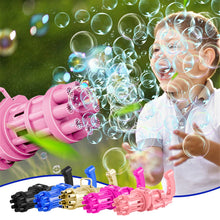 Load image into Gallery viewer, Electric Bubble Machine Black Gold Gold Gatling Bubble Gun Children Automatic Bubble Blowing Toy Gun Fan Combo Function Juguetes