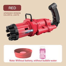 Load image into Gallery viewer, Electric Bubble Machine Black Gold Gold Gatling Bubble Gun Children Automatic Bubble Blowing Toy Gun Fan Combo Function