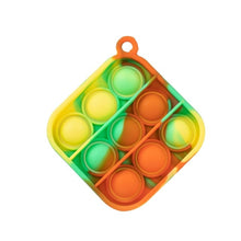 Load image into Gallery viewer, Mini Push Pops Bubble Sensory Toy Keychain Autism Squishy Stress Reliever Toys for Adult Kids Relief Funny Pop-it Fidget Toys