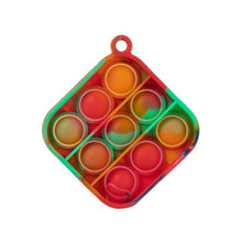 Load image into Gallery viewer, Mini Push Pops Bubble Sensory Toy Keychain Autism Squishy Stress Reliever Toys for Adult Kids Relief Funny Pop-it Fidget Toys