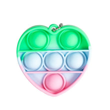 Load image into Gallery viewer, Mini Push Pops Bubble Sensory Toy Keychain Autism Squishy Stress Reliever Toys for Adult Kids Relief Funny Pop-it Fidget Toys