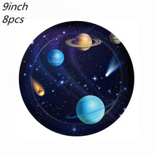 Load image into Gallery viewer, New Space Planet party Plate Napkins cups Tableware stars party for Astronaut Happy Birthday Party Supplies Universe Decorations