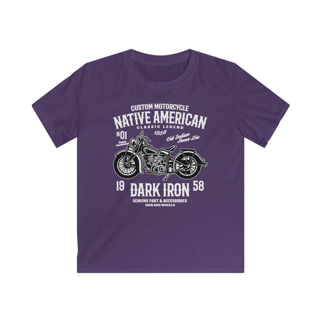 Native American 1958 Dark Iron Kids Softstyle Tee