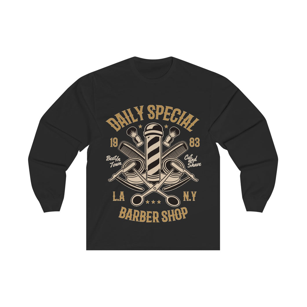 Daily Special Barber Shop Unisex Long Sleeve Tee