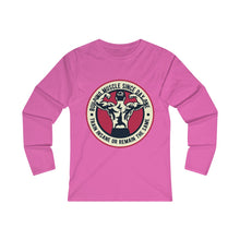 Load image into Gallery viewer, Building Muscle Since Day One Women&#39;s Fitted Long Sleeve Tee
