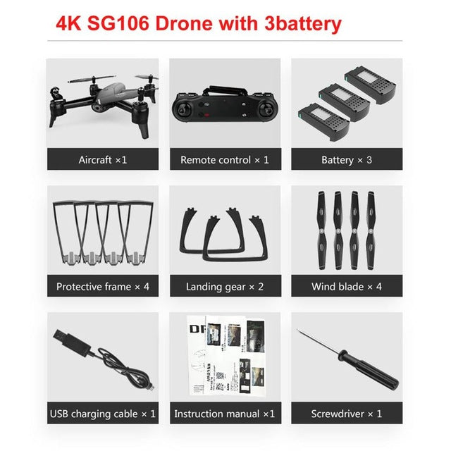 Drone with 720P/1080P/4K HD Camera