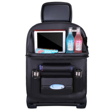 Load image into Gallery viewer, PU Leather Car Seat Back Organizer Storage Bag Pad Drink Chair Storage Pocket Box Travel Stowing Tidying Automobile Accessories
