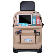 Load image into Gallery viewer, PU Leather Car Seat Back Organizer Storage Bag Pad Drink Chair Storage Pocket Box Travel Stowing Tidying Automobile Accessories
