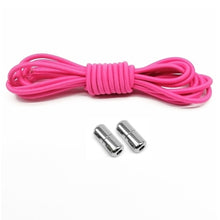 Load image into Gallery viewer, 1Pair Elastic No Tie Shoelaces Locking Round Shoe Laces Kids Adult Quick Shoe Laces Metal Capsule Shoe Laces Strings
