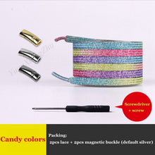 Load image into Gallery viewer, New Magnetic Shoelaces Elastic No Tie Shoe laces Flat Locking Shoelace Kids Adult Sneakers Lazy Laces One Size Fits All Shoes
