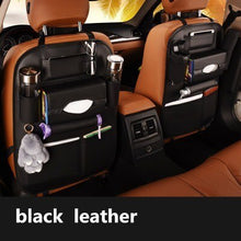 Load image into Gallery viewer, Car Seat Back Storage Bag PU Leather Backseat Hanging Bags Multi-function Phone Tissue Storage Organizers Seats Accessories
