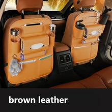 Load image into Gallery viewer, Car Seat Back Storage Bag PU Leather Backseat Hanging Bags Multi-function Phone Tissue Storage Organizers Seats Accessories
