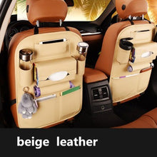 Load image into Gallery viewer, Car Seat Back Storage Bag PU Leather Backseat Hanging Bags Multi-function Phone Tissue Storage Organizers Seats Accessories
