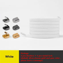 Load image into Gallery viewer, 1 Pair No Tie Shoe laces Elastic Shoelaces Outdoor Leisure Sneakers Quick Safety Flat Shoelace Kids And Adult Unisex Lazy laces
