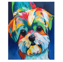 Load image into Gallery viewer, SDOYUNO 40x50cm Pop Style Frameless DIY Painting By Numbers Colorful Dog Pictures By Numbers On Canvas Animals Home Decoration
