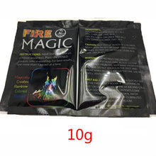 Load image into Gallery viewer, Mystical Fire Magic Tricks Bonfire Camp Fire Brilliant Flames Powder Sachet Pyrotechnics Fireplace Pit Patio Color Toy
