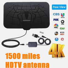 Load image into Gallery viewer, hengshanlao Indoor 1500 Miles Digital Antena TV Aerial Amplified HDTV Antenna 4K DVB-T2 Freeview isdb-tb Local Channel Broadcast
