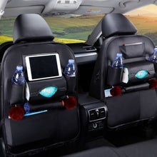 Load image into Gallery viewer, car organizer seat cover back seat fold Dining rack car seat storage bag Multifunction vehicle storage box car seat cushion
