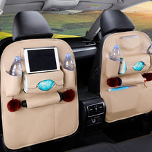 Load image into Gallery viewer, car organizer seat cover back seat fold Dining rack car seat storage bag Multifunction vehicle storage box car seat cushion
