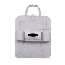 Load image into Gallery viewer, car organizer seat cover back seat fold Dining rack car seat storage bag Multifunction vehicle storage box car seat cushion
