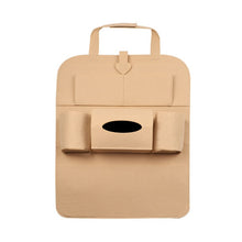 Load image into Gallery viewer, car organizer seat cover back seat fold Dining rack car seat storage bag Multifunction vehicle storage box car seat cushion
