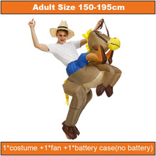 Load image into Gallery viewer, Inflatable Costumes Dinosaur Flamingo Horse Cosplay Halloween Costume Duck Cock Festival Mascot Party Role Play Disfraz Adult
