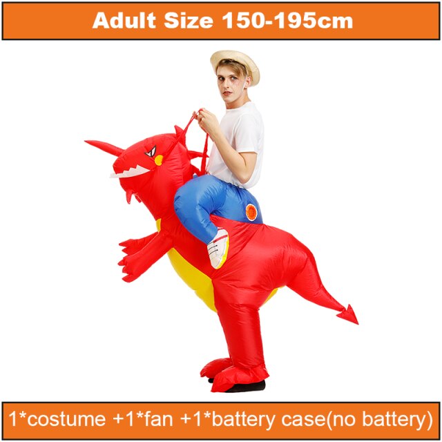 Inflatable Costumes Dinosaur Flamingo Horse Cosplay Halloween Costume Duck Cock Festival Mascot Party Role Play Disfraz Adult