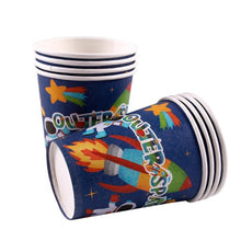 Load image into Gallery viewer, New Space Planet party Plate Napkins cups Tableware stars party for Astronaut Happy Birthday Party Supplies Universe Decorations
