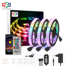 Load image into Gallery viewer, LED Light Strip, Music Sync, 44 key remote control, bluetooth phone app Control for Party tv Christmas decorations
