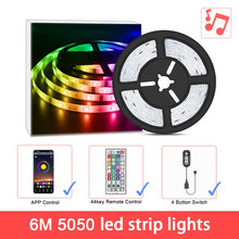 Load image into Gallery viewer, LED Light Strip, Music Sync, 44 key remote control, bluetooth phone app Control for Party tv Christmas decorations
