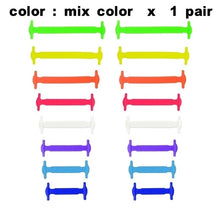Load image into Gallery viewer, 16Pcs/Set Silicone Elastic Shoelaces Special No Tie Shoelace Lacing Kids Adult Sneakers Quick Shoe Lace Rubber Zapatillas
