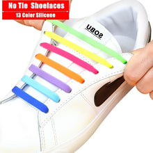 Load image into Gallery viewer, 16Pcs/Set Silicone Elastic Shoelaces Elastic Shoe Laces Special No Tie Shoelace for Men Women Lacing Rubber Zapatillas 13 Colors
