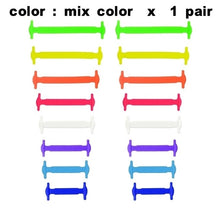 Load image into Gallery viewer, 16Pcs/Set Silicone Elastic Shoelaces Elastic Shoe Laces Special No Tie Shoelace for Men Women Lacing Rubber Zapatillas 13 Colors
