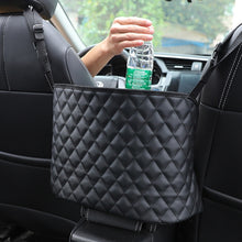 Load image into Gallery viewer, PU leather Car Seat Back Bag Universal Auto Seat Side Storage Box for Cup Key Phone Holder Travel Organizer Pocket Anti Kick Pad
