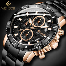 Load image into Gallery viewer, WISHDOIT Men Watch Top Luxury Brand Big Dial Sport Watches Mens Chronograph Quartz Wristwatch Date Male Clock Relogio Masculino

