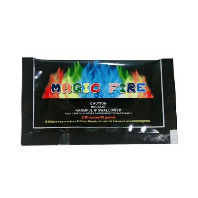 10g/15g/25g/30g Magic Fire Colorful Flames Powder Bonfire Sachets Pyrotechnics Magic Trick Outdoor Camping Hiking Survival Tools