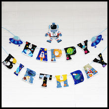 Load image into Gallery viewer, New Space Planet party Plate Napkins cups Tableware stars party for Astronaut Happy Birthday Party Supplies Universe Decorations
