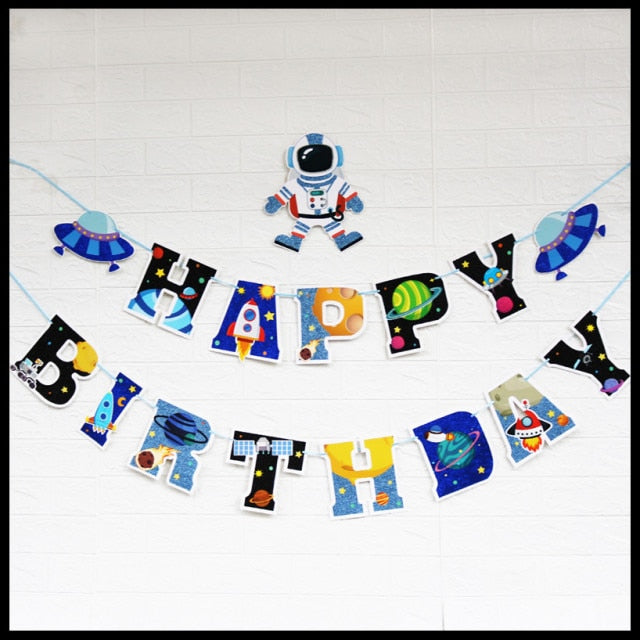 New Space Planet party Plate Napkins cups Tableware stars party for Astronaut Happy Birthday Party Supplies Universe Decorations