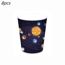 Load image into Gallery viewer, New Space Planet party Plate Napkins cups Tableware stars party for Astronaut Happy Birthday Party Supplies Universe Decorations
