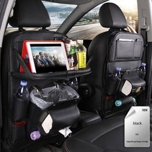 Load image into Gallery viewer, Pu Leather Car Seat Back Organizer Tray Travel Car Storage Organizer Pad Bag With Foldable Table Car Trash Can Auto Accessories
