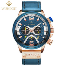 Load image into Gallery viewer, 2021 New Fashion Waterproof Men&#39;s Watch Top Brand Luxury Leather Square Large Dial Sports Quartz Chronograph Relogio Masculi
