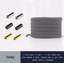 Load image into Gallery viewer, New No Tie Shoe laces Elastic Shoelaces Metal Lock Creative Kids Adult Sneakers Flat Shoelace Fast Safety Lazy Laces Unisex
