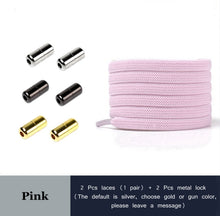 Load image into Gallery viewer, New No Tie Shoe laces Elastic Shoelaces Metal Lock Creative Kids Adult Sneakers Flat Shoelace Fast Safety Lazy Laces Unisex

