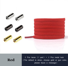 Load image into Gallery viewer, New No Tie Shoe laces Elastic Shoelaces Metal Lock Creative Kids Adult Sneakers Flat Shoelace Fast Safety Lazy Laces Unisex
